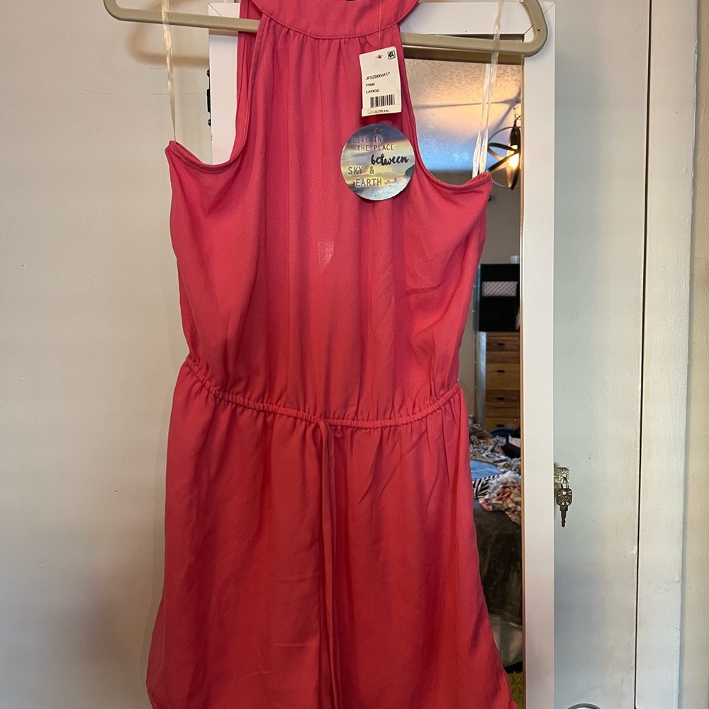 BeBop Vibrant Pink Halter Jumpsuit